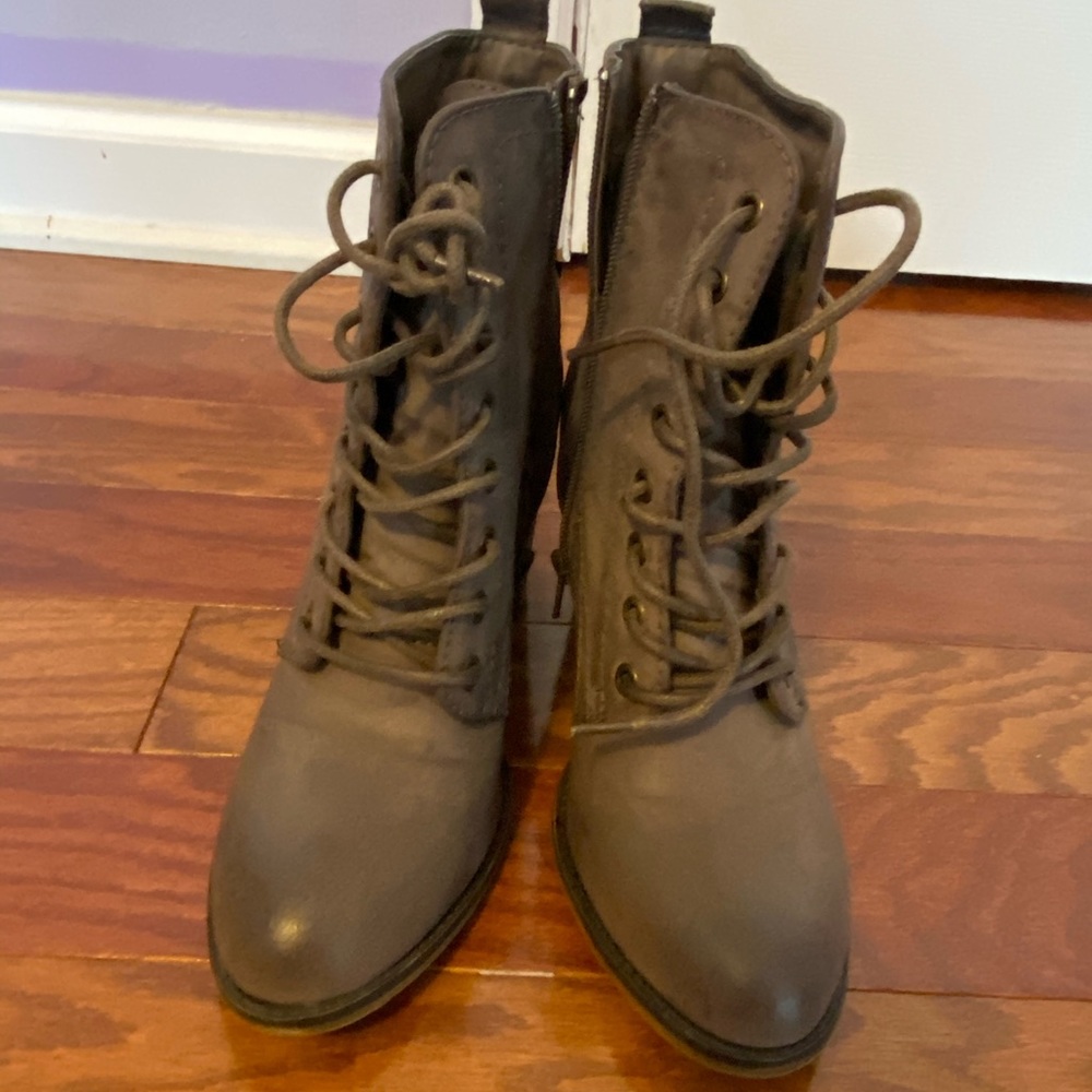 Charlotte Russe heeled combat boots